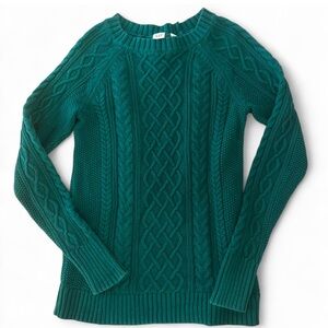Green Cable Knit Sweater